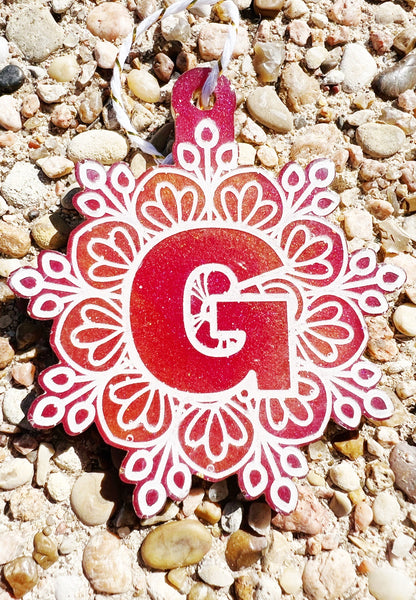 letter G tree mandala tree decoration - chantalclaire.com