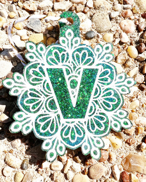 letter V tree mandala tree decoration - chantalclaire.com